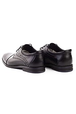 Klassische schwarze Schuhe aus echtem Leder  8019249 Foto №8