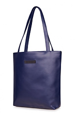 Large blue leatherette shopper bag with long handles GARD 8011250 photo №3