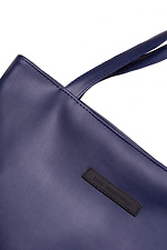 Large blue leatherette shopper bag with long handles GARD 8011250 photo №6