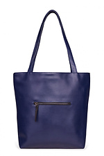 Large blue leatherette shopper bag with long handles GARD 8011250 photo №8