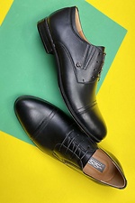 Klassische schwarze Schuhe aus echtem Leder  8019250 Foto №6