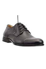 Klassische schwarze Schuhe aus echtem Leder  8019250 Foto №7
