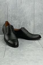 Klassische schwarze Schuhe aus echtem Leder  8019250 Foto №11