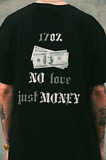 Übergroßes Herren-T-Shirt mit Aufdruck „Without Dollar“ in Schwarz Without 8049250 Foto №6