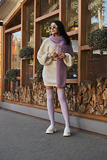Lavender merino wool stockings over the knees. M-SOCKS 2040251 photo №2