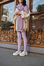 Лавандовые чулки из шерсти мериноса выше колен. M-SOCKS 2040251 фото №6