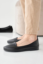Women's leather loafers spring-autumn black  2505251 photo №6