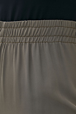 Классические высокие брюки LERA из вискозы цвета хаки с широким поясом Garne 3037251 фото №4