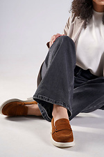Damen-Wildlederschuhe mit leichten Sohlen.  4206252 Foto №1