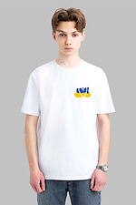 Оверсайз футболка белая мужская Сердце HOT 8035252 фото №1