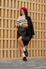 Weiße gerippte Socken aus Merinowolle. M-SOCKS 2040253 Foto №2