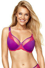 Purple padded bra with wide straps Kinga 4024253 photo №1