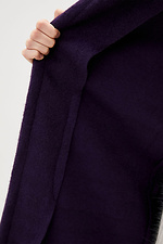 Фіолетове кашемірове пальто ELEN під пояс з великими кишенями Garne 3037254 фото №5