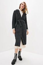 ELEN gray cashmere coat under the belt with large pockets Garne 3037256 photo №2