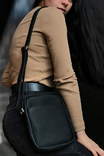 Black versatile messenger bag with zip pocket Mamakazala 8038256 photo №7