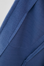 Niebieski kaszmirowy płaszcz ELEN pod paskiem z dużymi kieszeniami Garne 3037257 zdjęcie №5
