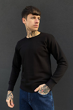 Black Crew-neck Knitted Sweater  4009257 photo №1
