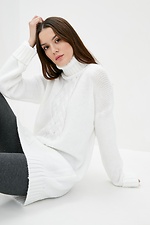 Warm oversized wool sweater with a high neck  4038257 photo №1