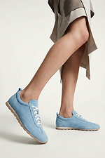 Women's blue suede sneakers  4206257 photo №2