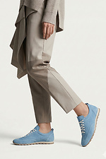 Women's blue suede sneakers  4206257 photo №3