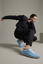 Women's blue suede sneakers  4206257 photo №7