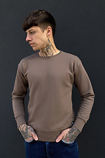 Beige Crew-neck Knitted Sweater  4009258 photo №1