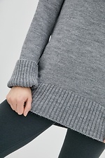 Теплый шерстяной свитер оверсайз с высоким горлом 4038258 фото №4