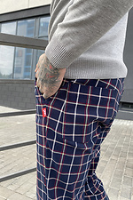Męskie bawełniane spodnie w kratę STEP GEN 8000258 zdjęcie №6