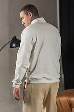 Men's warm sweatshirt with a collar with a zipper Teamv Collar Zip White Teamv 8034258 photo №2
