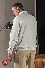 Чоловічий теплий світшот із коміром на блискавці Collar Zip Білий Teamv 8034258 фото №2