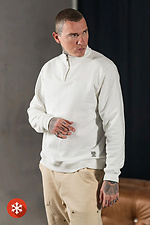 Чоловічий теплий світшот із коміром на блискавці Collar Zip Білий Teamv 8034258 фото №4
