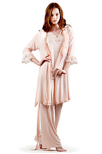 Lightweight women's wrap dressing gown with lace Effetto 2021259 photo №1