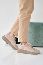 Women's leather sneakers spring-autumn beige 2505259 photo №9