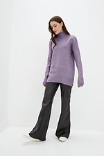 Warm oversized wool sweater with a high neck  4038259 photo №2