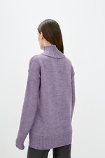 Теплый шерстяной свитер оверсайз с высоким горлом  4038259 фото №3