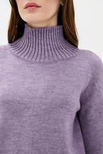 Теплый шерстяной свитер оверсайз с высоким горлом  4038259 фото №4