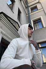 White BART hoodie with front pocket GEN 8000259 photo №4