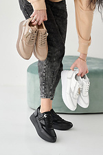 Жіночі кросівки шкіряні весняно-осінні бежеві  2505260 фото №3