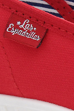 Rote Stoffballerinas mit weißen Sohlen Las Espadrillas 3100260 Foto №3