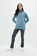 Ciepły wełniany sweter oversize z zabudowanym dekoltem  4038260 zdjęcie №2