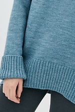 Теплый шерстяной свитер оверсайз с высоким горлом  4038260 фото №4