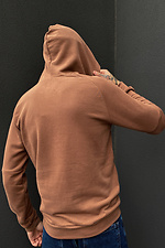 Коричневая кофта кенгурушка BART с капюшоном и карманом спереди GEN 8000260 фото №4