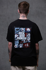 Übergroßes Herren-T-Shirt mit Aufdruck ohne Rick und Morty in Schwarz Without 8049262 Foto №2