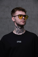 Übergroßes Herren-T-Shirt mit Aufdruck ohne Rick und Morty in Schwarz Without 8049262 Foto №5