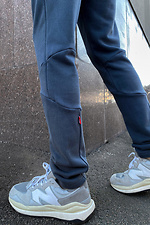 Серые спортивные штаны трикотажные зауженные к низу GEN 8000264 фото №3