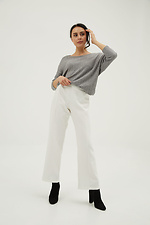 Business wide trousers from a white suit with a high waist Garne 3039265 photo №2