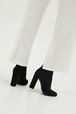 Деловые широкие брюки TANYA из костюмки белого цвета с завышенной талией Garne 3039265 фото №5
