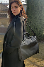 Universal business bag in black leatherette for a laptop Mamakazala 8038266 photo №3