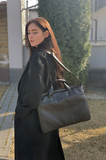 Uniwersalna torba biznesowa z czarnej skóry ekologicznej na laptopa Mamakazala 8038266 zdjęcie №4