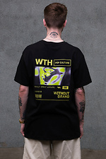 Übergroßes Herren-T-Shirt mit Aufdruck „Ohne Popkultur“ in Schwarz Without 8049266 Foto №2